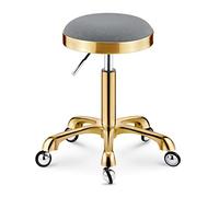 Sgabello da officina con ruote, resistente, altezza regolabile, capacità di carico di 440 kg, in pelle PU, girevole per salone e parrucchiere