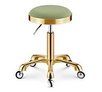 Sgabello da officina con ruote, resistente, altezza regolabile, capacità di carico di 440 kg, in pelle PU, girevole per salone e parrucchiere