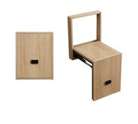 Sgabello da parete pieghevole ultra sottile, sedia pieghevole per caminetti, balconi, armadi, bagno, design salvaspazio, soluzione leggera e versatile