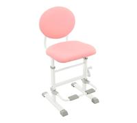 Sgabello da scrivania per bambini, 40 x 41 x 54 cm, fino a 150 kg, con schienale, posizione di seduta regolabile per bambini di età compresa tra 8 e 18 anni, altezza regolabile 34 - 42 cm (rosa e