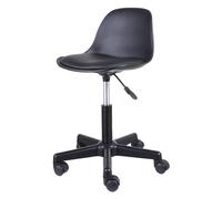 Sgabello da scrivania regolabile in altezza, sedia girevole idraulica ergonomica con schienale ruote per ufficio, massaggi facciali, spa, disegno medico, tatuaggio, bellezza barbiere (A)