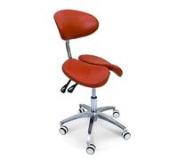Sgabello da sella a rotelle con seduta divisa, sedia girevole regolabile ergonomica, con supporto per schienale e sgabello girevole a sella girevole, A1