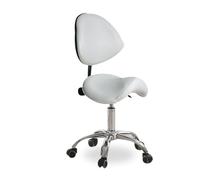Sgabello Da Sella, Ergonomico E Confortevole, Con Schienale, Altezza Regolabile, For Ufficio, Centro Medico, Massaggi, Salone Di Disegno(Color1)