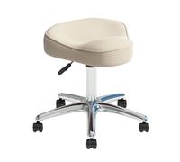 Sgabello Da Sella Mobile, Sgabello Ergonomico Con Rotazione A 360°, Sedia Da Sella Girevole Pneumatica, Base Robusta, For Casa, Ufficio, Salone, Negozio(White)