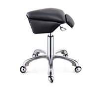 Sgabello Da Sella Mobile, Sgabello Ergonomico Con Ruote, Sedia Girevole Pneumatica, Regolabile Da 43 A 57 Cm For Casa, Ufficio, Salone, Negozio(Black,Style 1)