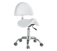Sgabello Da Sella, Sedia Girevole Regolabile, Con Schienale, Ruote Silenziose Bloccabili, For Centri Massaggi, Cliniche, Centri Benessere E Studi Medici.(Color3)