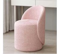 Sgabello da toeletta, elegante sedia rotonda in finto velluto di agnello, design non girevole a 360°, per trucco e decorazione della casa, perfetto per spogliatoio e ingresso