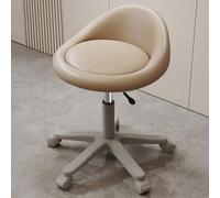 Sgabello da Toeletta Girevole a 360°,Sedia da Trucco,Regolabile in Altezza,Sgabello da Trucco in Pelle PU con Design Trapuntato,per Tavolo Ingresso Corridoio Camera da Letto Soggiorno Sala(Khaki)