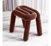 Sgabello Da Toeletta Imbottito A Forma Di Perno Con Morbido Cuscino | Sgabello con accento in peluche Lo sgabello imbottito funziona come sedia da toeletta, sedile(Brown)