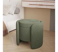 Sgabello da toeletta in finta pelliccia, moderno e imbottito, comodo pouf ottomano per camera da letto e soggiorno, poltrona senza braccioli per trucco