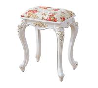 Sgabello da toeletta in velluto, dipinto a mano, color oro e argento, piccola panca per camera da letto, soggiorno o sala da pranzo, perfetto sgabello per pianoforte