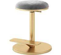Sgabello da toeletta regolabile in velluto con poggiapiedi, design senza schienale, per sala trucco o bagno, elegante e confortevole, sedile imbottito, perfetto per la decorazione della casa