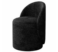 Sgabello da toeletta, sedia girevole in peluche, poltrona rotonda con accento rotondo, elegante sedia da trucco in velluto di agnello per spogliatoio, ingresso, camera da letto