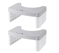 Sgabello da toilette facile da pulire, con slot per telefono, 150 kg, ergonomico, curvo, ideale per piccoli bagni, salvaspazio, sgabello per WC