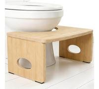 Sgabello da toilette in bambù pieghevole, Sgabello WC Pieghevole in Bambù, gradini in legno fisiologico, piedi per naturale per salute del colon, costipazione e emorroidi, Adatto ad Adulti e Bambini