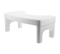 Sgabello da Toilette Pieghevole in PP Bianco, Ergonomico Antiscivolo | Stile Semplice, Portata Robusta, Bagno e Servizi Igienici Pubblici, Design Salvaspazio, 1 Pezzo