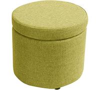 Sgabello da trucco con contenitore per la casa, copertura rimovibile, poggiapiedi, fasciatoio in legno, elegante e funzionale