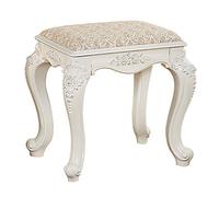 Sgabello da trucco europeo, stile barocco, panca imbottita con gambe in ABS, ideale per spogliatoio, soggiorno, camera da letto, arredamento elegante e funzionale