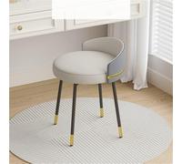 Sgabello da trucco moderno con schienale senza braccioli, sedia da toeletta rotonda per fasciatoio, design semplice, ideale per casa, camera da letto e sala trucco