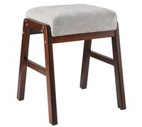 Sgabello da trucco rustico imbottito per soggiorno, sala da pranzo, ingresso, elegante poggiapiedi, perfetto per l'applicazione del trucco e la decorazione della casa
