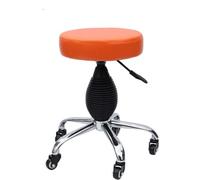 Sgabello da ufficio ergonomico con ruote, sgabello girevole for estetica con seduta in similpelle blu, altezza regolabile 45-58 cm, peso supportato 160 kg, sgabello a sella con inclinazione con schien
