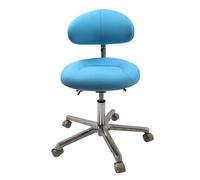 Sgabello dentale, sedia ergonomica regolabile in altezza con supporto posteriore, seduta girevole per cliniche, studi dentistici e laboratori, ideale per professionisti medici