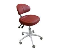 Sgabello dentale, sedia ergonomica regolabile in altezza con supporto posteriore, seduta girevole per cliniche, studi dentistici e laboratori, ideale per professionisti medici