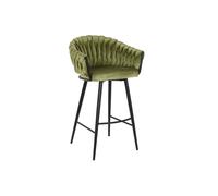 Sgabello DKD Home Decor Nero Verde Velluto Metallo 61 x 52 x 101 cm