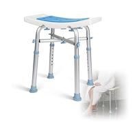 Sgabello Doccia Anziani,Sedia Per Doccia Anziani,Altezza Regolabile Da 38 a 50 Cm,Portata 136 Kg,Silla De Ducha De Aluminio y Pe,Para Ducha Para Personas Mayores,Mujeres Embarazadas,Baño