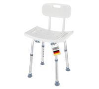 Sgabello Doccia Regolabile IN Altezza Con Schienale Ergonomico Sedia Bagno Jonah