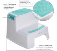 Sgabello - DREAMBABY - 2 UP - Antiscivolo e strutturato - Fino a 80 kg per bambini e adulti - Acqua