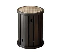 Sgabello e tavolino da caffè 4 in 1 in legno massello medievale con base a puleggia, flessibile e pratico per soggiorno, camera da letto, studio, salvaspazio ed elegante decorazione per la casa