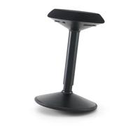 Sgabello ergonomico a dondolo, migliora la postura, comoda seduta rotonda e base bombata antiscivolo, altezza regolabile 55-79 cm, post seduto in piedi, lavoro ufficio, telelavoro, disegno - nero