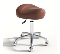 Sgabello ergonomico a sella con ruote, sgabello girevole in pelle PU per il massimo comfort in bellezza, saloni di bellezza e cliniche dentistiche