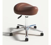 Sgabello ergonomico a sella con ruote, sgabello girevole in pelle PU per il massimo comfort in bellezza, saloni di bellezza e cliniche dentistiche
