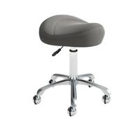 Sgabello ergonomico con rotelle e poggiapiedi regolabile in altezza, perfetto for uffici e studi di trucco, elegante sedia da toeletta nera