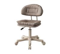 Sgabello ergonomico con ruote e schienale, altezza regolabile 43-55 cm, sedia versatile per trucco in diversi colori (marrone) - perfetto per saloni e uso domestico