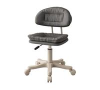 Sgabello ergonomico con ruote e schienale regolabile, altezza 43-55 cm, versatile sgabello da salone per truccatori (naturale)