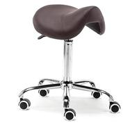 Sgabello ergonomico con ruote, sedia girevole in pelle PU, altezza regolabile per salone, tatuaggi, bellezza, ciglia, massaggi e dentisti