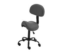 Sgabello ergonomico con supporto per lo schienale, regolabile in altezza, sedia a rotelle per ufficio e salone, alta capacità 199,6 kg