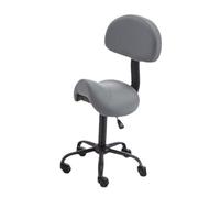Sgabello ergonomico con supporto per lo schienale, regolabile in altezza, sedia a rotelle per ufficio e salone, alta capacità 199,6 kg