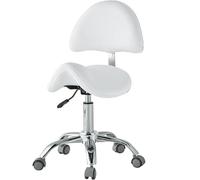 Sgabello ergonomico con supporto posteriore, sedia girevole regolabile per un maggiore comfort in ambienti medici, dentistici, saloni, laboratori, cucina e ufficio