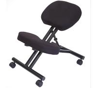 Sgabello Ergonomico in legno massello Dimensioni 44x 45-75 x H 61-73 cm Peso Kg 7 Dotato di ruote piroettanti colore legno colore nero nero
