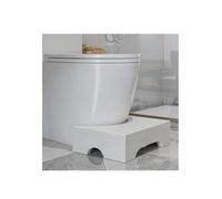 Sgabello ergonomico in legno per WC e scrivania, poggiapiedi extra largo per casa e ufficio
