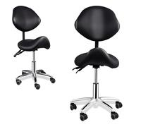 Sgabello ergonomico - Sgabello spa idraulico con ruote e schienale regolabile, robusto sedia cosmetica per carichi elevati, per uso domestico, cucina, clinica, studio dentistico, ufficio