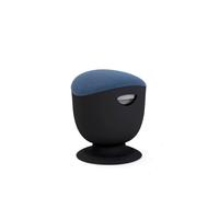 Sgabello ergonomico Up Up Seul, nero, tessuto blu D47
