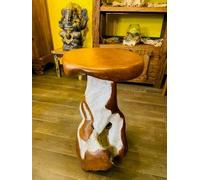 Sgabello etnico radice di teak stile wabi sabi