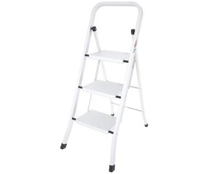 SGABELLO FACTOTUM ACCIAIO 3 GRADINI PONTE FISSO ROBUSTO PRATICO MULTIUSO SICURO