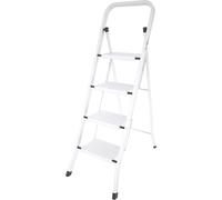 Sgabello FACTOTUM Acciaio 4 Gradini, Bianco