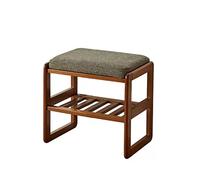 Sgabello fasciatoio in legno con morbido cuscino per ingresso - panca multiuso per casa e esterno